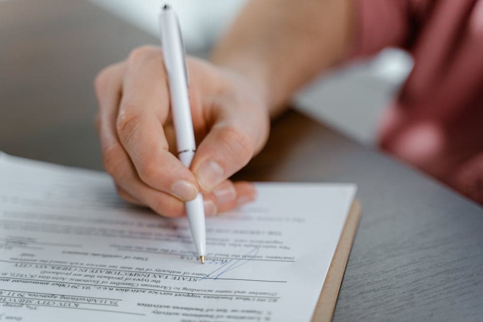 Legal Contract Paperwork
